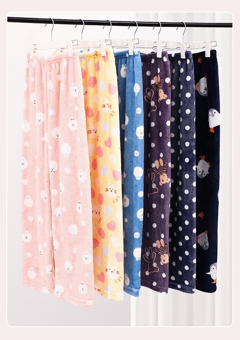 Full Custom Men's Flannel Pajamas Pants Cartoon Family Christmas Pajama Pants Kawaii Pajama Pants