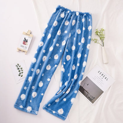 Full Custom Men's Flannel Pajamas Pants Cartoon Family Christmas Pajama Pants Kawaii Pajama Pants
