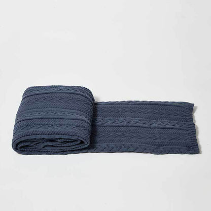 Knitted Blanket Scarf Pashmina Shawls Wraps, Autumn Winter Twin Blanket For Sofa, Bed, Picnic, Couch