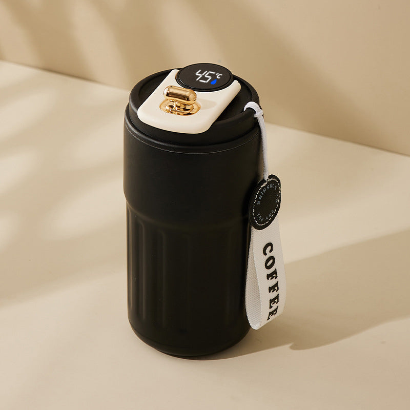 15 Oz/450ml Smart LED Coffee Cup Insulated Water Bottle Tumbler Cup W/ Digital Temperature Display