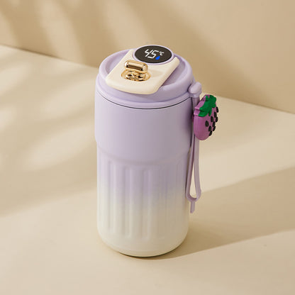 15 Oz/450ml Smart LED Coffee Cup Insulated Water Bottle Tumbler Cup W/ Digital Temperature Display