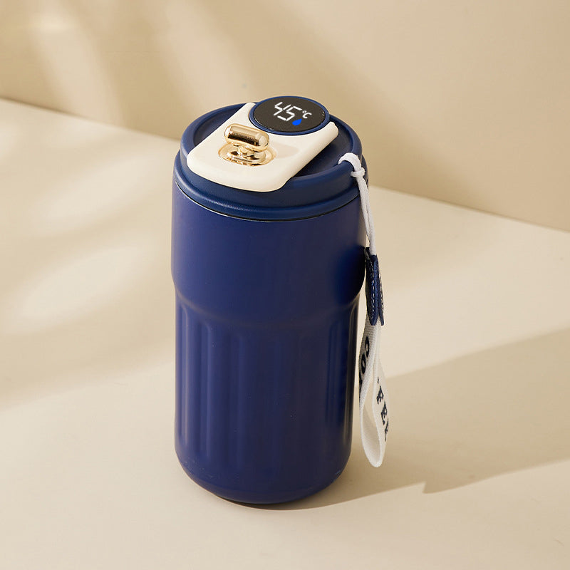 15 Oz/450ml Smart LED Coffee Cup Insulated Water Bottle Tumbler Cup W/ Digital Temperature Display