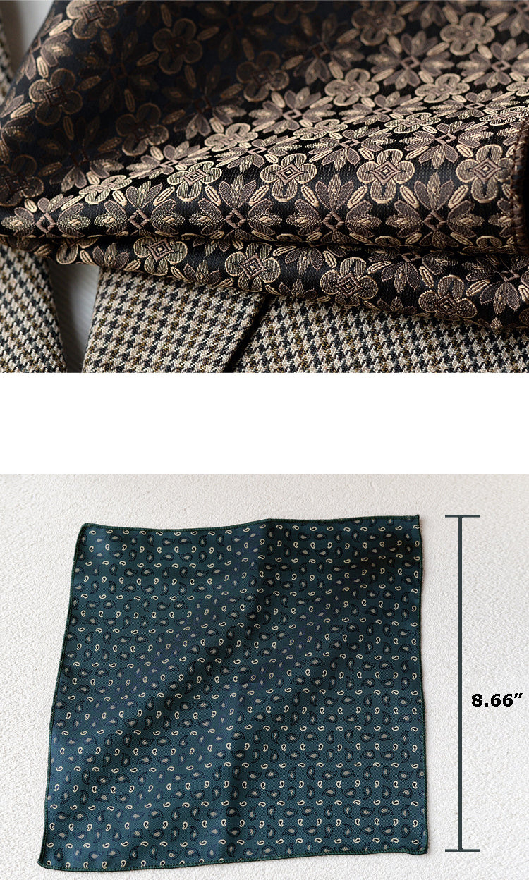 8.6x8.6" Pocket Squares for Men Mens Handkerchiefs for Wedding Business Banquet Suit Accessories
