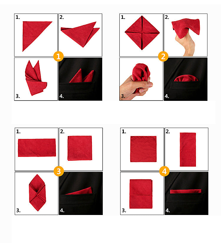 16x16" Pocket Squares for Men Mens Handkerchiefs for Wedding Business Banquet Suit Accessories