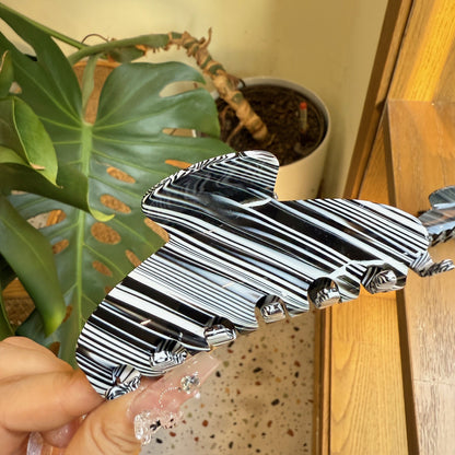 4" Wavy Cellulose Acetate Hair Claw Clips Hair Clips Hairpin Head Accessories