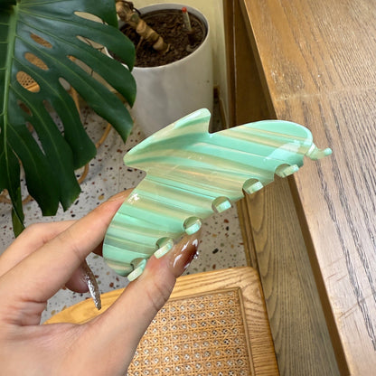 4" Wavy Cellulose Acetate Hair Claw Clips Hair Clips Hairpin Head Accessories