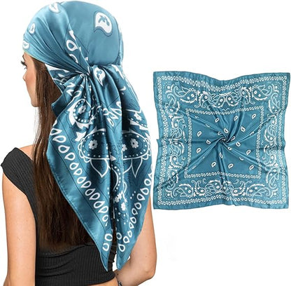 35" x 35" Silk Like Bandana Head Scarf Square Scarf Neck Scarves Handbags Wrapping #1