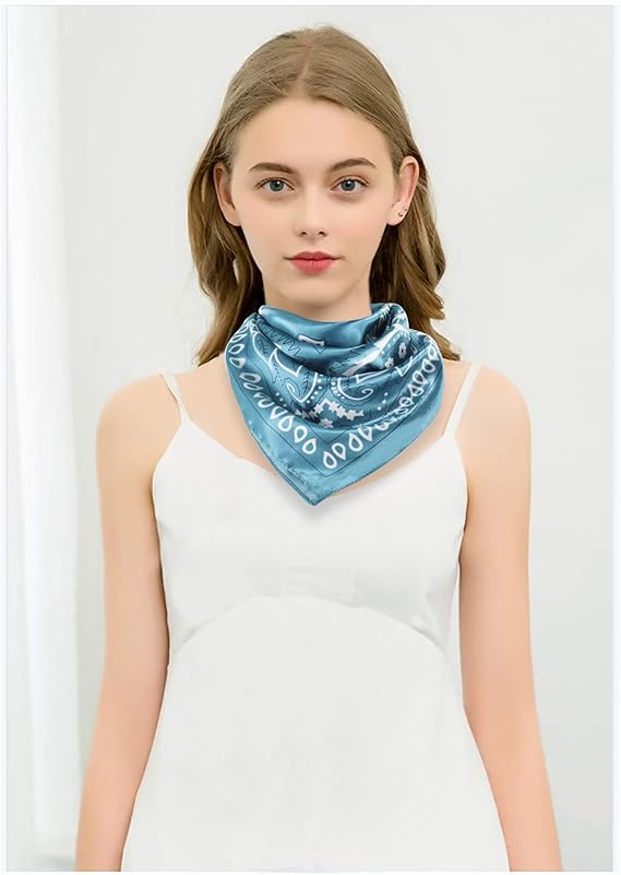 35" x 35" Silk Like Bandana Head Scarf Square Scarf Neck Scarves Handbags Wrapping #1