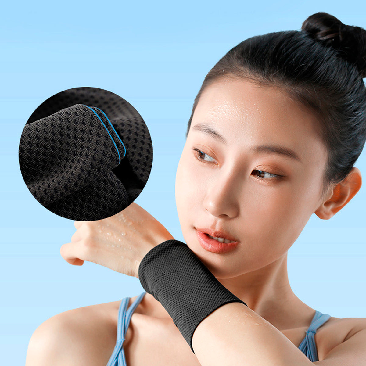 Cooling Wristbands Exercise Wrist Sweatband - Size M