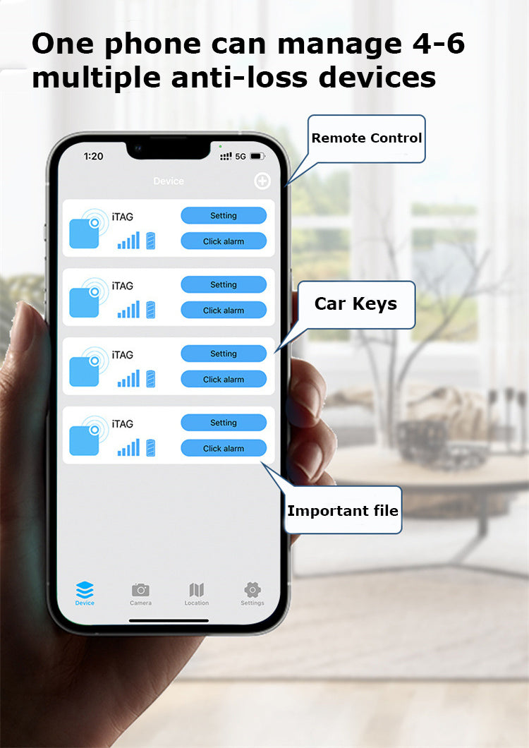Rectangle Shaped Wireless Smart Tracker Anti-Lost Device Keychain Key Finder
