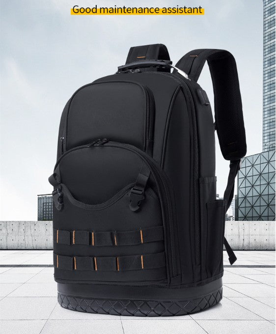Tool Backpack, Heavy-Duty Tool Bag with Padded Shoulder