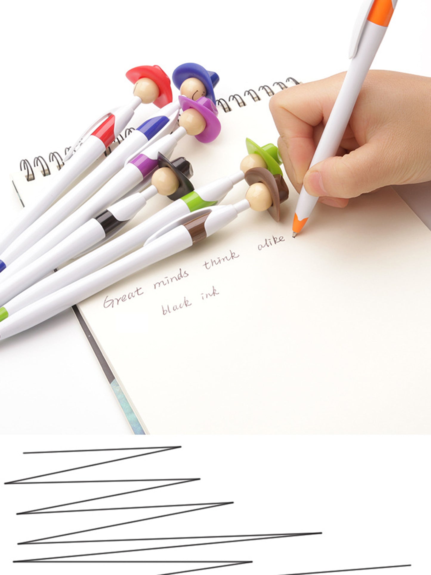 Cowboy Hat Smile Pen Retractable Ballpoint Pens For Kids Adults School Home Office Stationery Store
