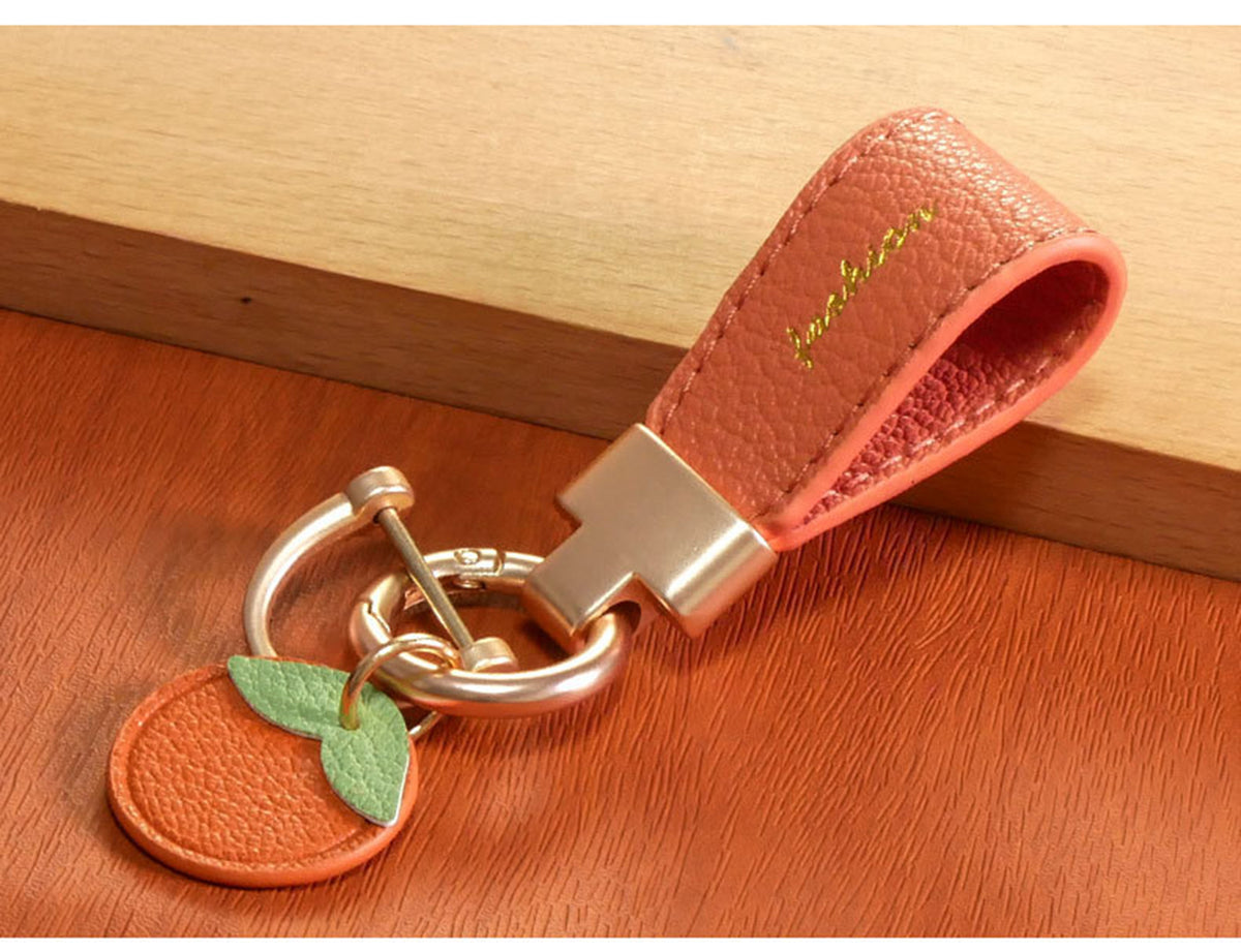 Leather Car Keychain,Universal Heavy Duty Metal Key Chain Accessories,Car Fob Key Keychain Holder