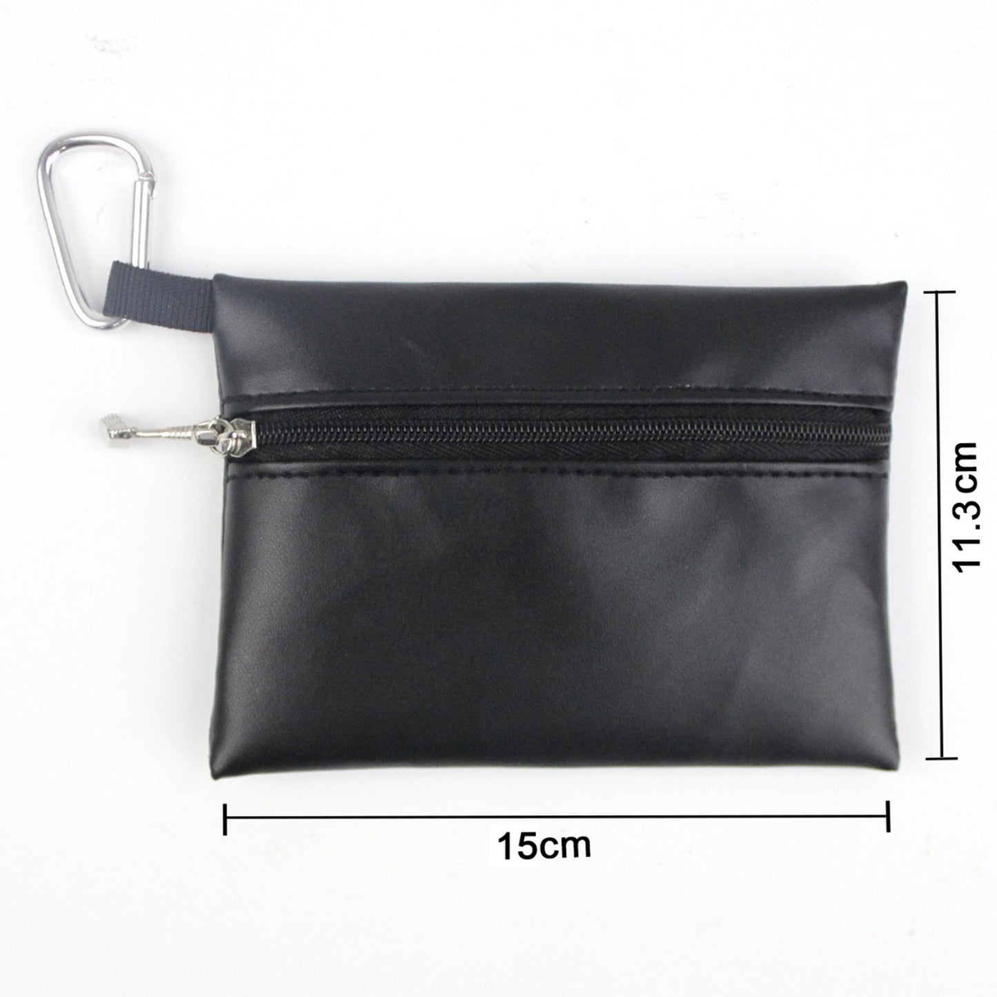 Mini Golf Tee Pouch Bag, Golf Ball Tee Storage Bag Leather Golf Tees Pocket with Zipper