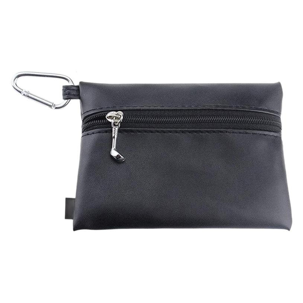 Mini Golf Tee Pouch Bag, Golf Ball Tee Storage Bag Leather Golf Tees Pocket with Zipper
