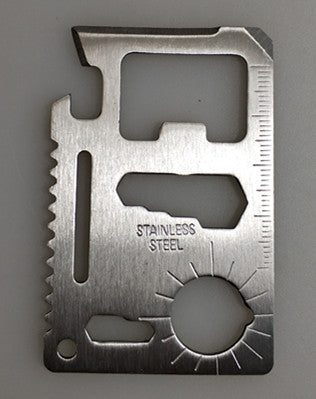 11-in-1 Function Stainless Steel Survival Wallet Tool