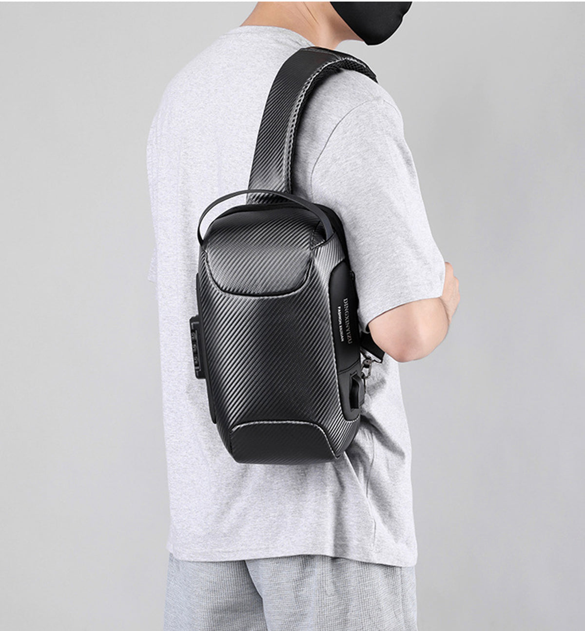 Anti-Theft Chest Bag Sling Backpack W/ Password Lock