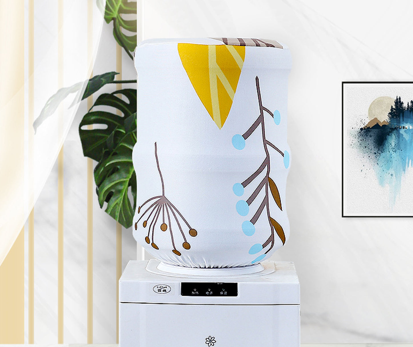 Printed Elastic Fabric 5 Gallon Water Dispenser Cover
