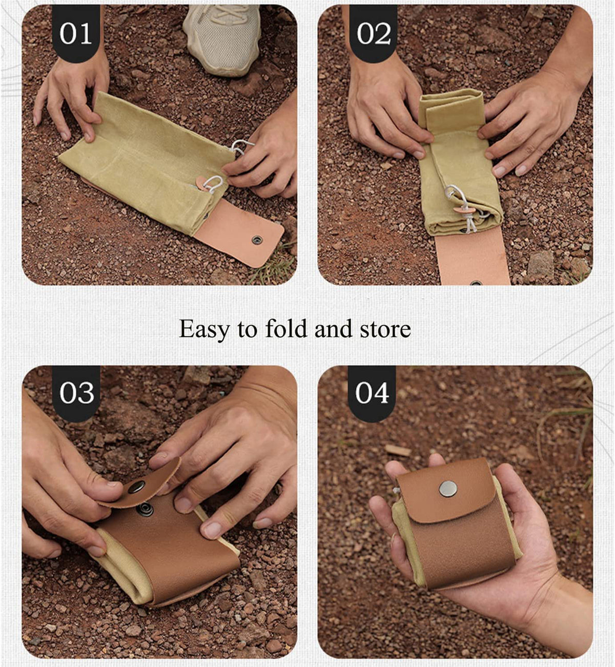 Waxed Canvas Mushroom Foraging Bag Collapsible Outdoor Camping Foraging Pouch Camping Hiking Bag