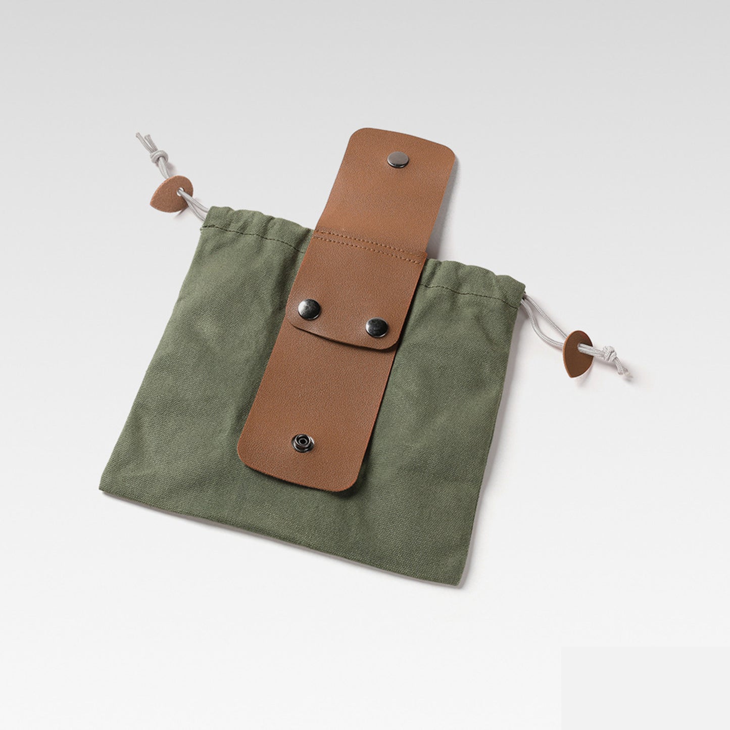 Waxed Canvas Mushroom Foraging Bag Collapsible Outdoor Camping Foraging Pouch Camping Hiking Bag