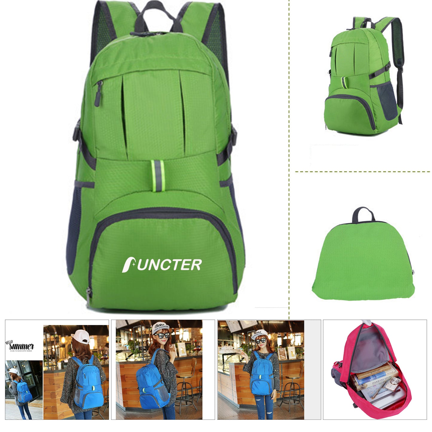 Water Resistant Lightweight Packable Backpack for Travel Camping Outdoor