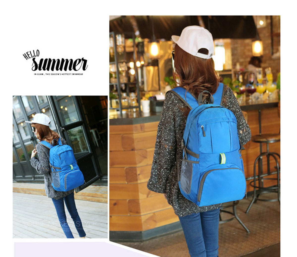 Water Resistant Lightweight Packable Backpack for Travel Camping Outdoor