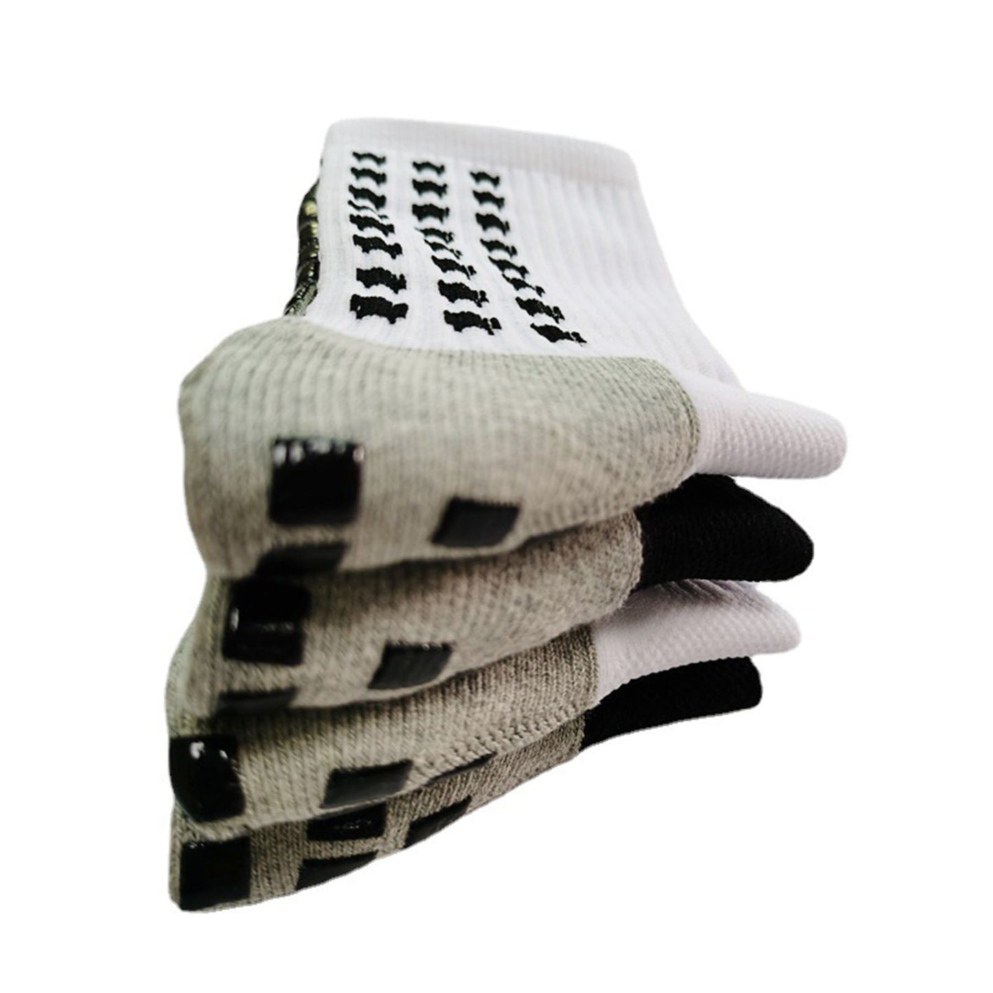 Men's Grip Soccer Socks Anti Slip Athletic Socks Non Slip Football Basketball Socks with Grip Pads