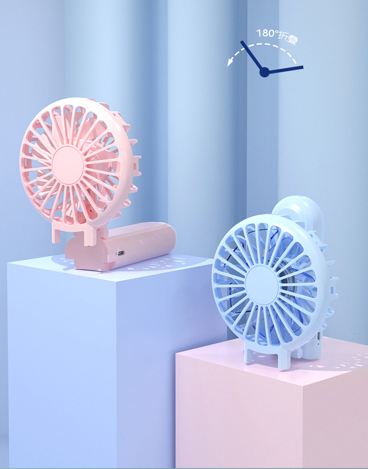 Handheld Fan,Cute Portable Fan Rechargeable USB Mini Fan