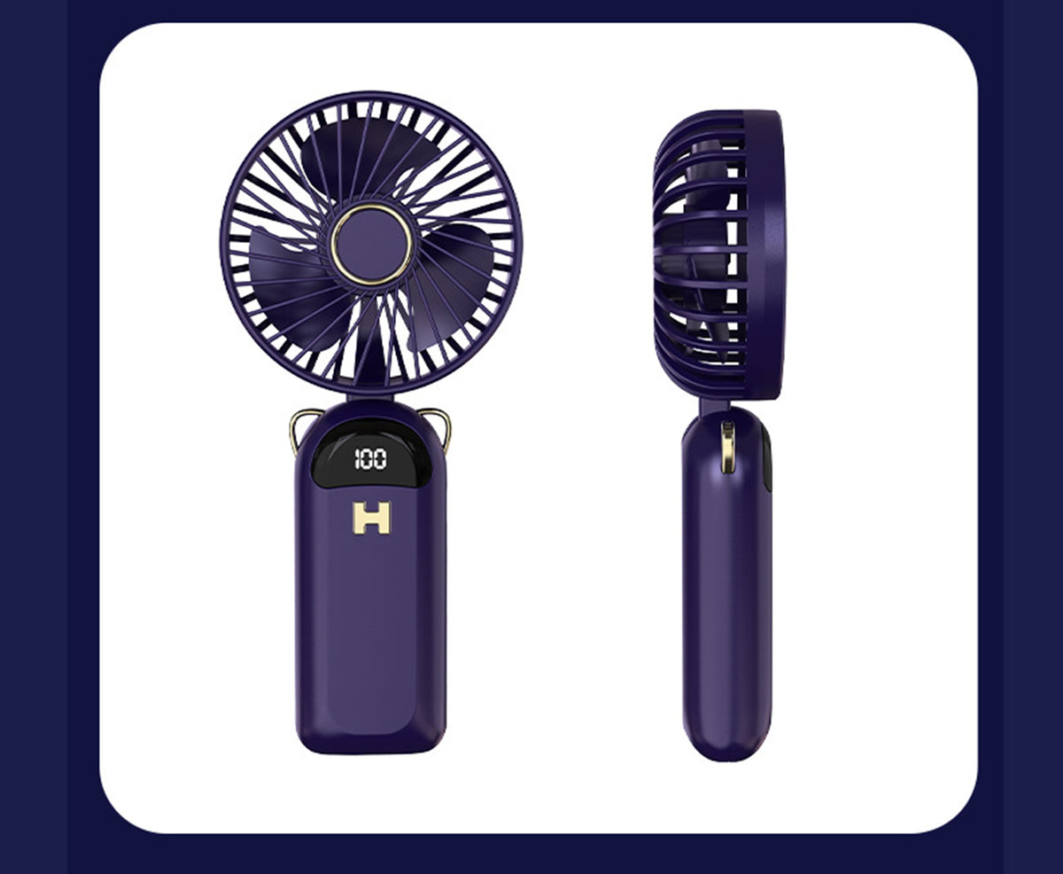 Mini Handheld Fan, Portable Personal Fan Hanging Neck Fan W/5 Speed Adjustable Fan