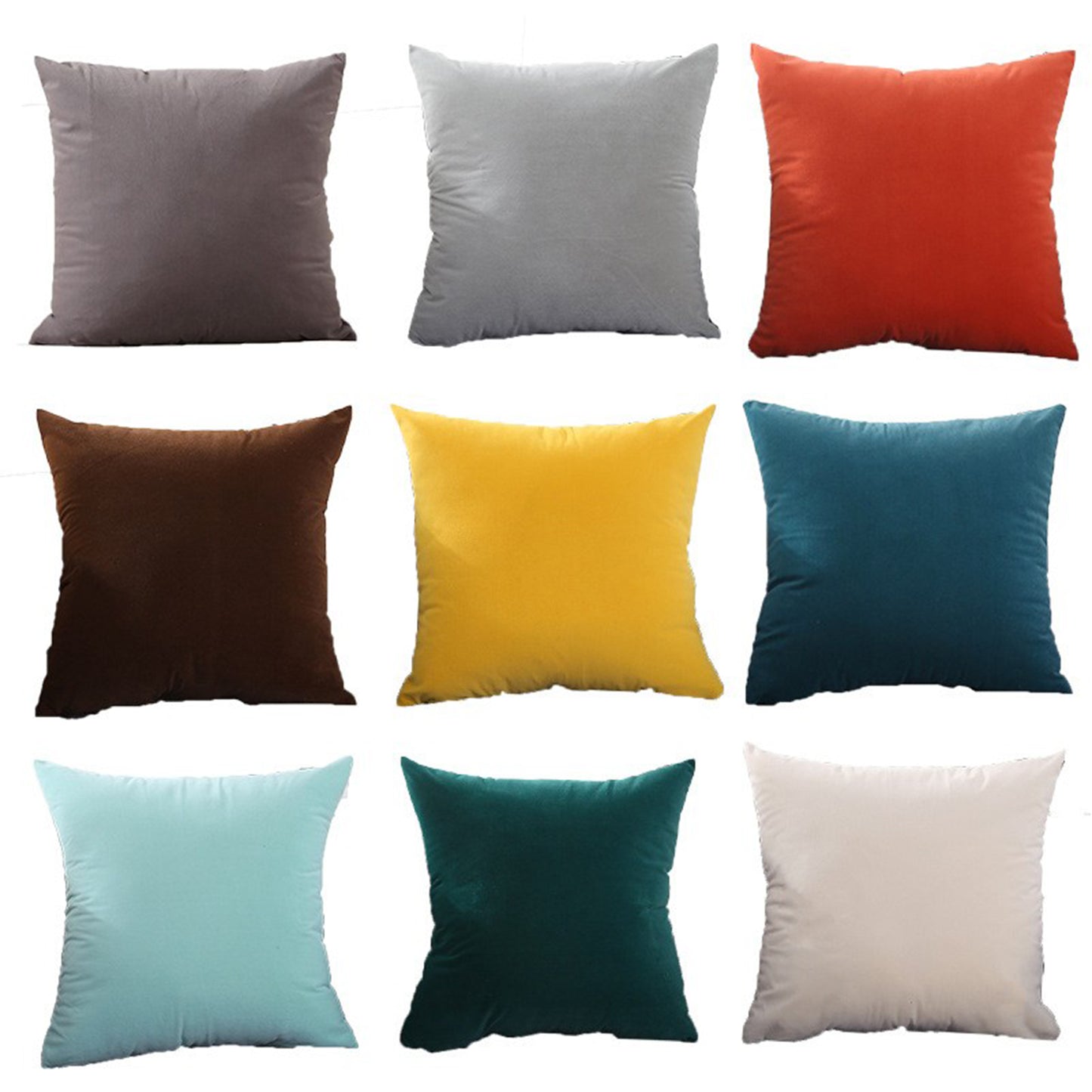 9 x 14" Premium Square Satin Silk Polyester Short Plush Throw Pillowcase With Hidden Zipper