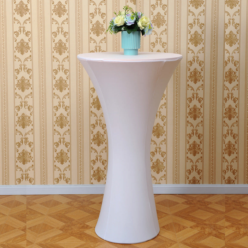 23 x 43" Spandex Cocktail Table Cover, Custom Printed Table Cover With Round Plate