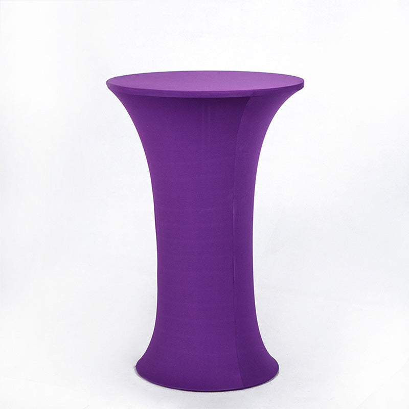23 x 43" Spandex Cocktail Table Cover, Custom Printed Table Cover With Round Plate