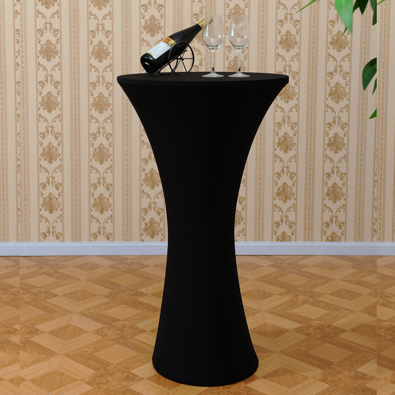 35 x 43" Spandex Cocktail Table Cover, Custom Printed Table Cover With Round Base