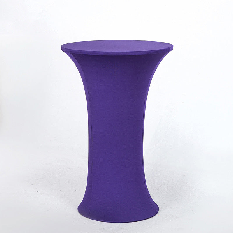 35 x 43" Spandex Cocktail Table Cover, Custom Printed Table Cover With Round Base