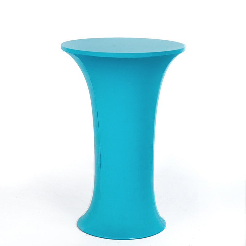 35 x 43" Spandex Cocktail Table Cover, Custom Printed Table Cover With Round Base