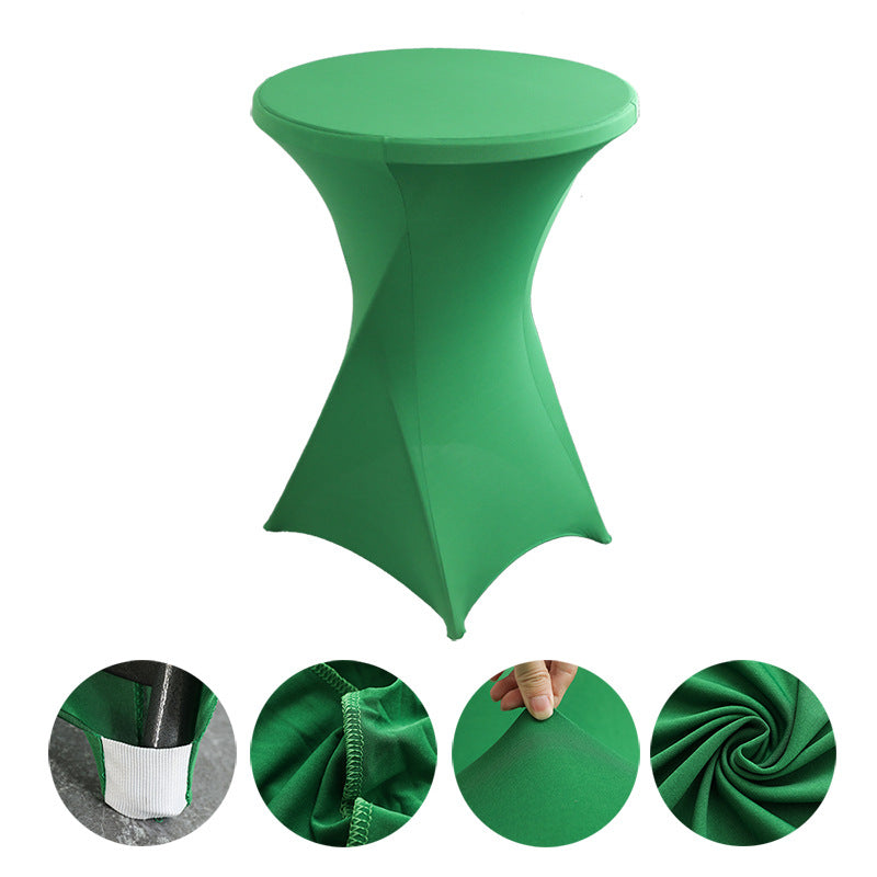 30 x 43" Spandex Cocktail Table Cover, Custom Printed Table Cover With Leg