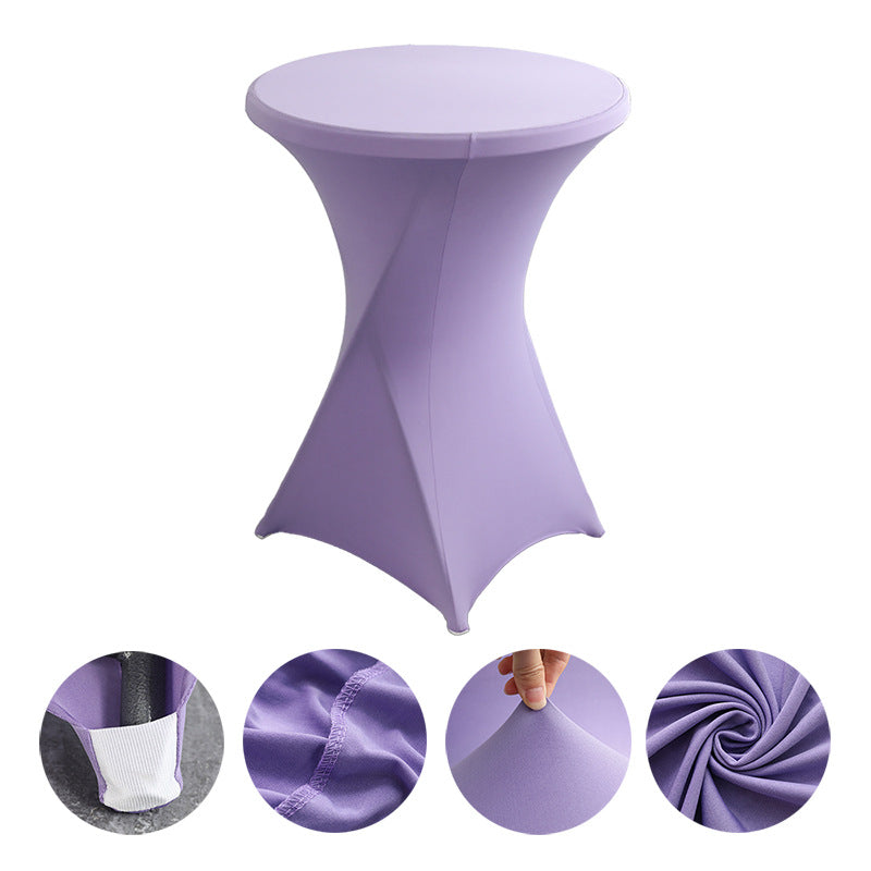 30 x 43" Spandex Cocktail Table Cover, Custom Printed Table Cover With Leg