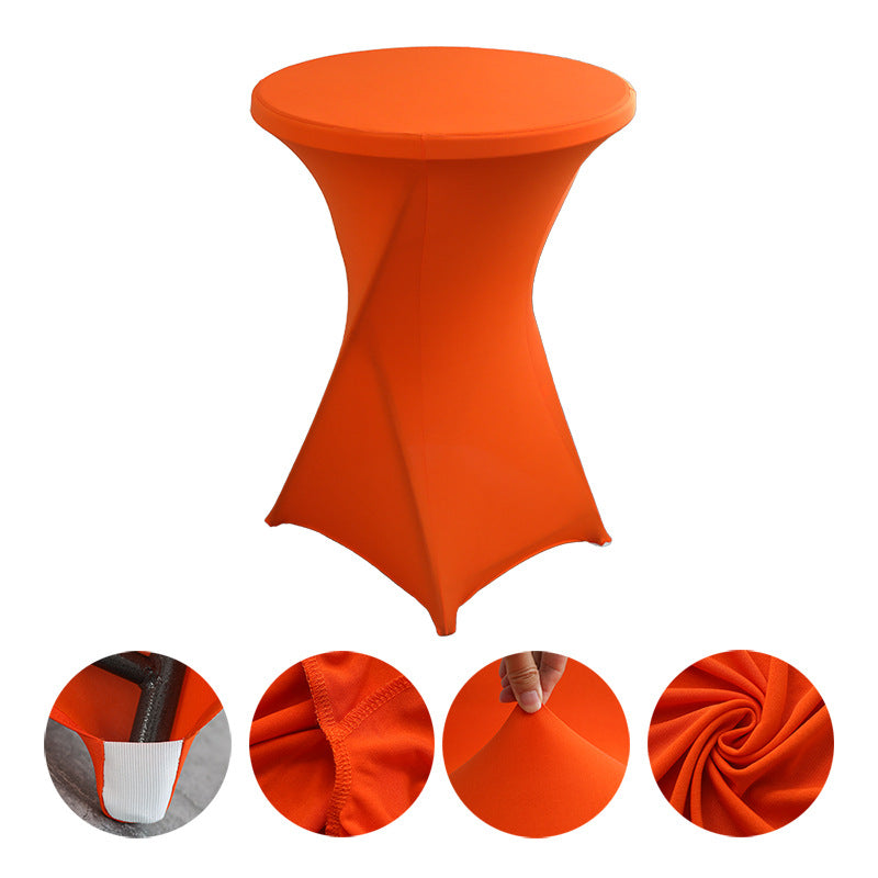 30 x 43" Spandex Cocktail Table Cover, Custom Printed Table Cover With Leg