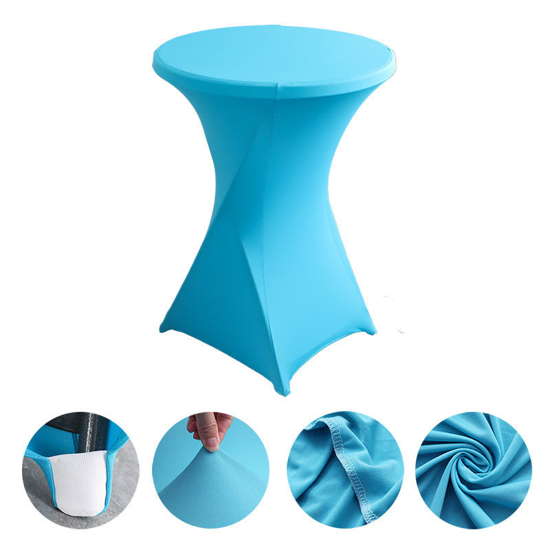 30 x 43" Spandex Cocktail Table Cover, Custom Printed Table Cover With Leg