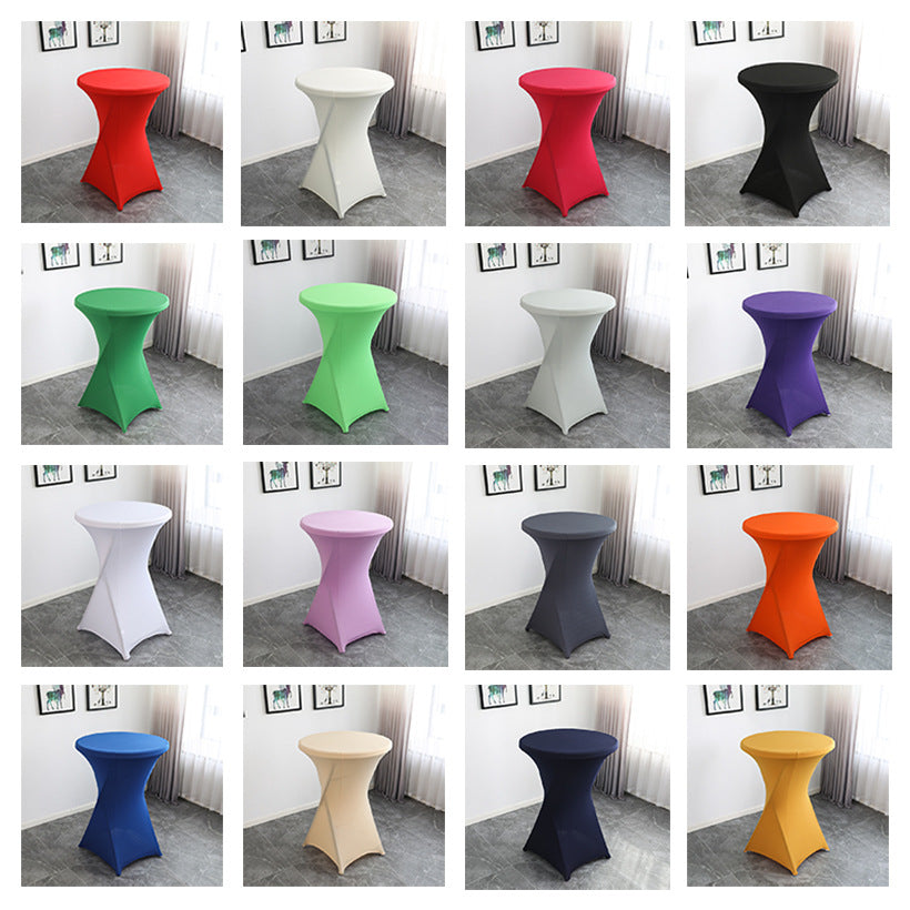 35 x 43" Spandex Cocktail Table Cover, Custom Printed Table Cover With Leg