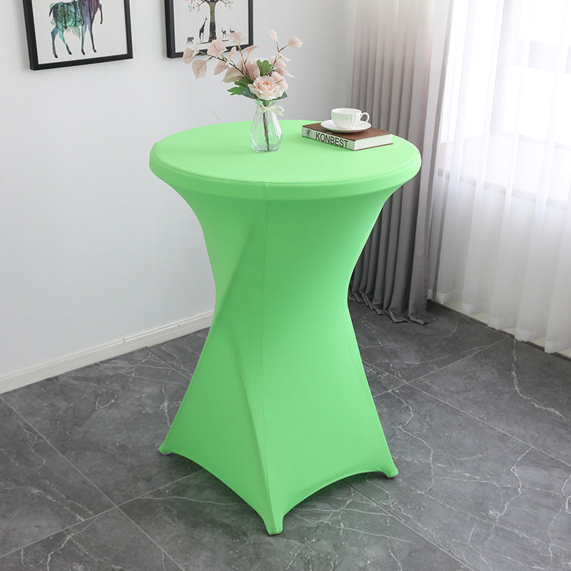 35 x 43" Spandex Cocktail Table Cover, Custom Printed Table Cover With Leg