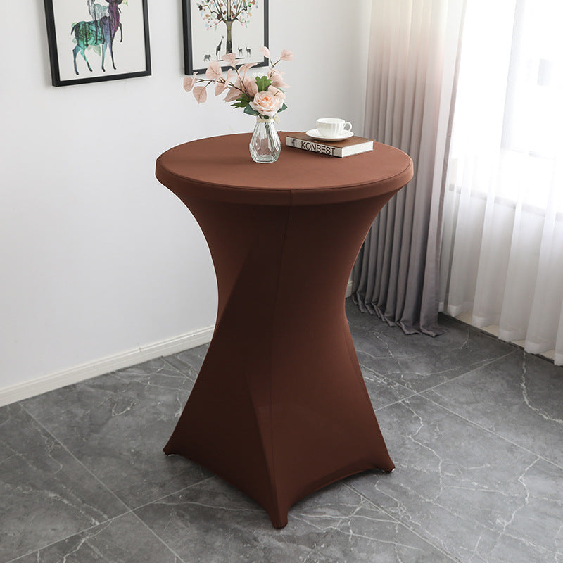 35 x 43" Spandex Cocktail Table Cover, Custom Printed Table Cover With Leg