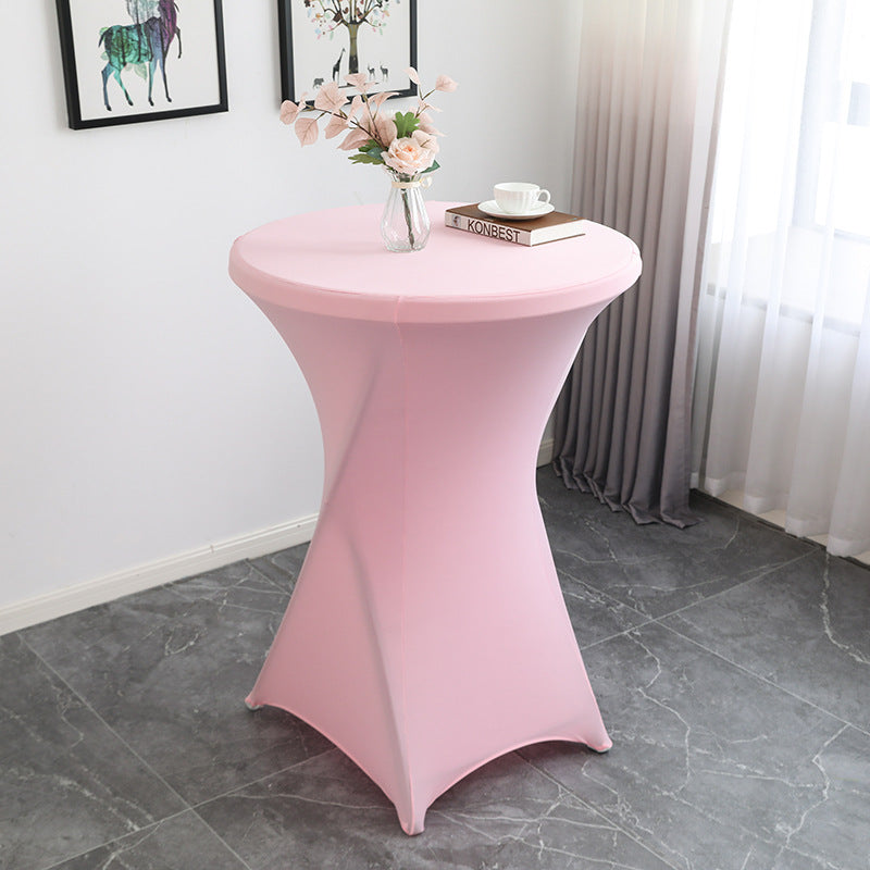 35 x 43" Spandex Cocktail Table Cover, Custom Printed Table Cover With Leg