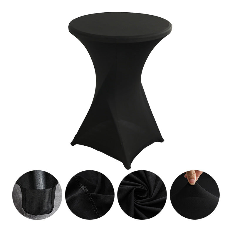 35 x 43" Spandex Cocktail Table Cover, Custom Printed Table Cover With Leg