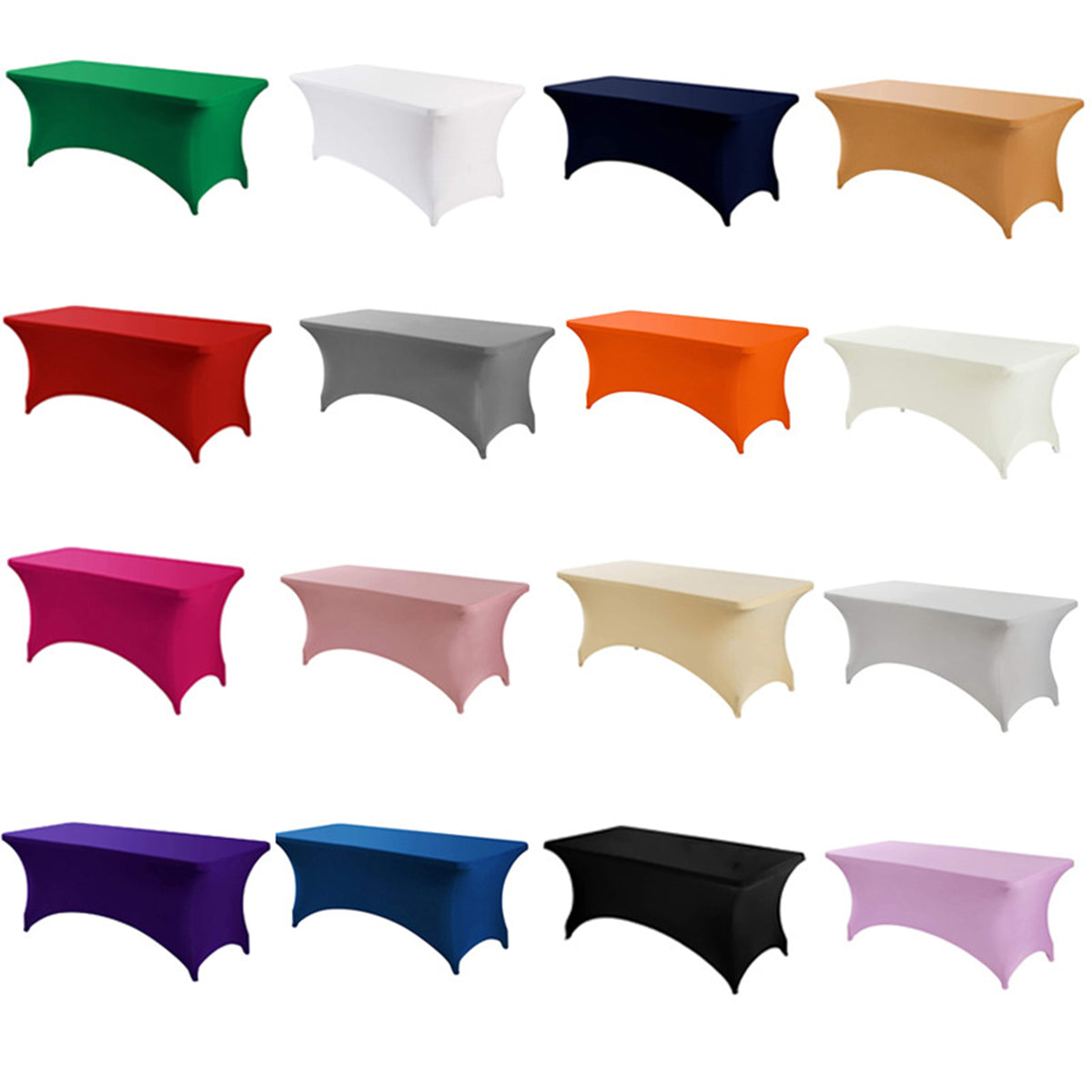 4' Spandex Table Cover Fitted Rectangular Table Stretchable Fabric