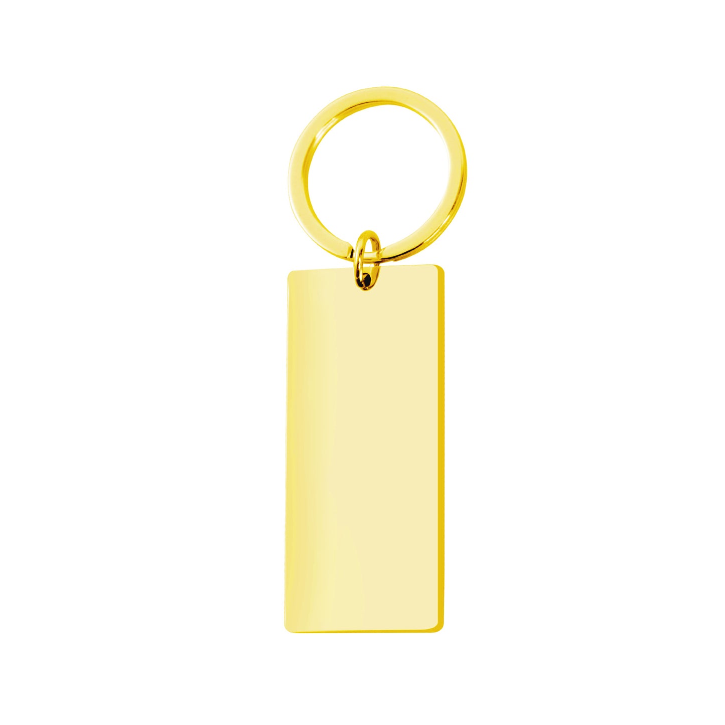 50 x 22 x 1.5 mm Gold Bar Key Chain