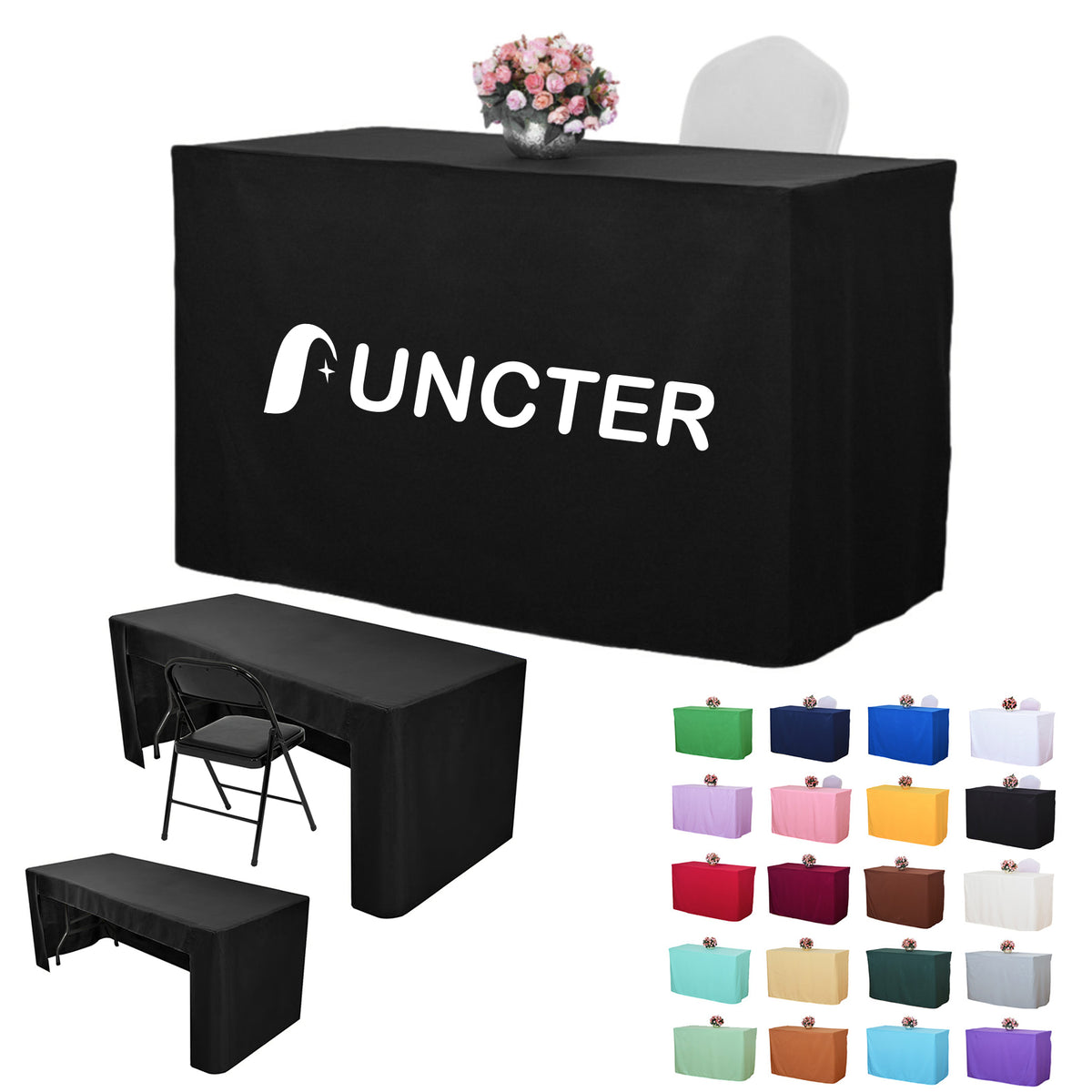 4' Premium Fitted Standard Table Cover ( Full Color Dye Sublimation )