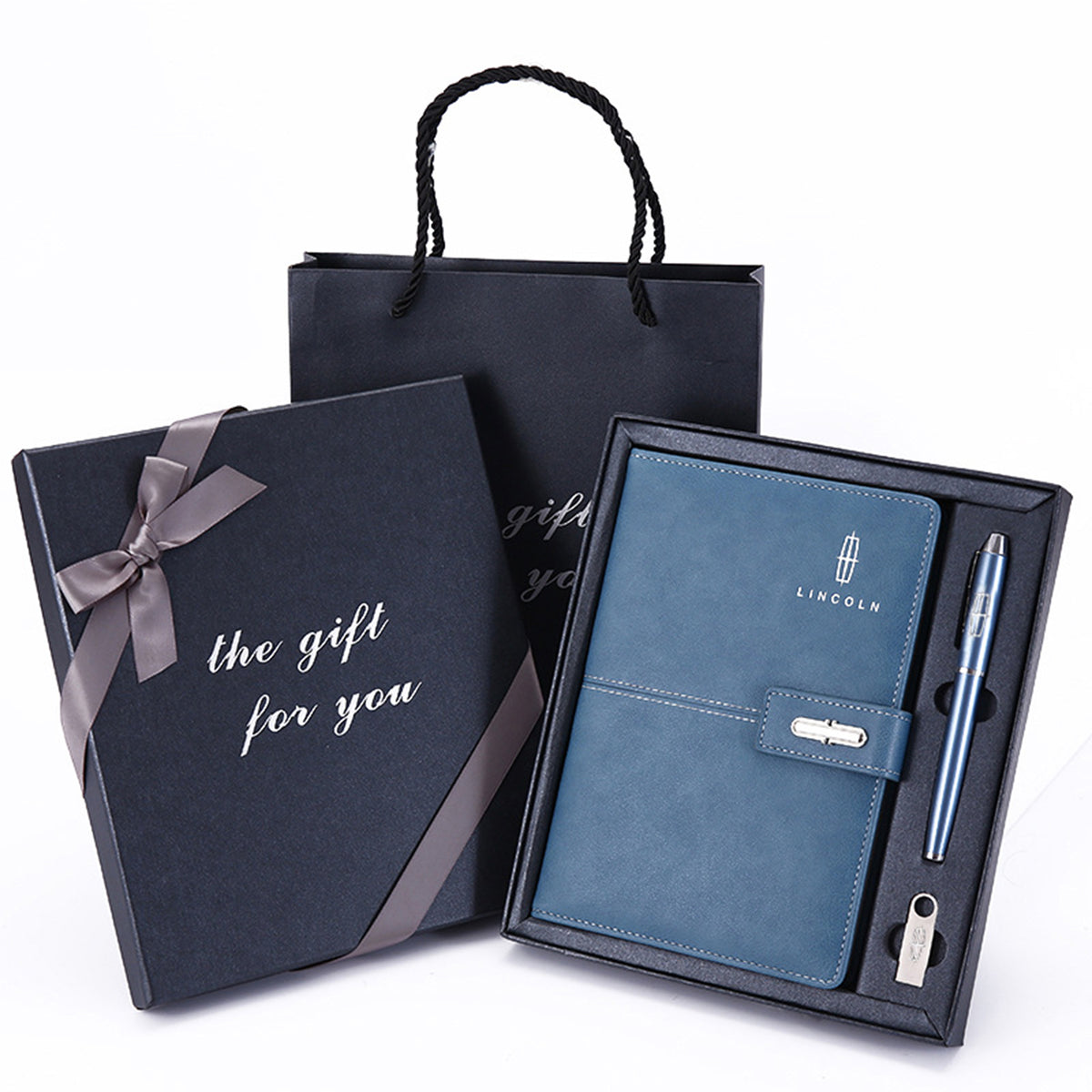Business Notebook Set A5 Notepad Imitation Leather Gift Set