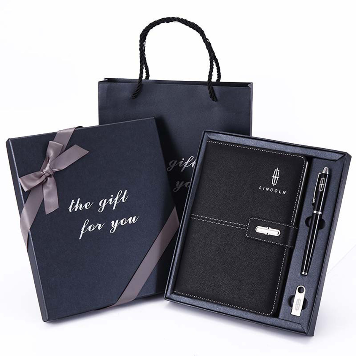 Business Notebook Set A5 Notepad Imitation Leather Gift Set