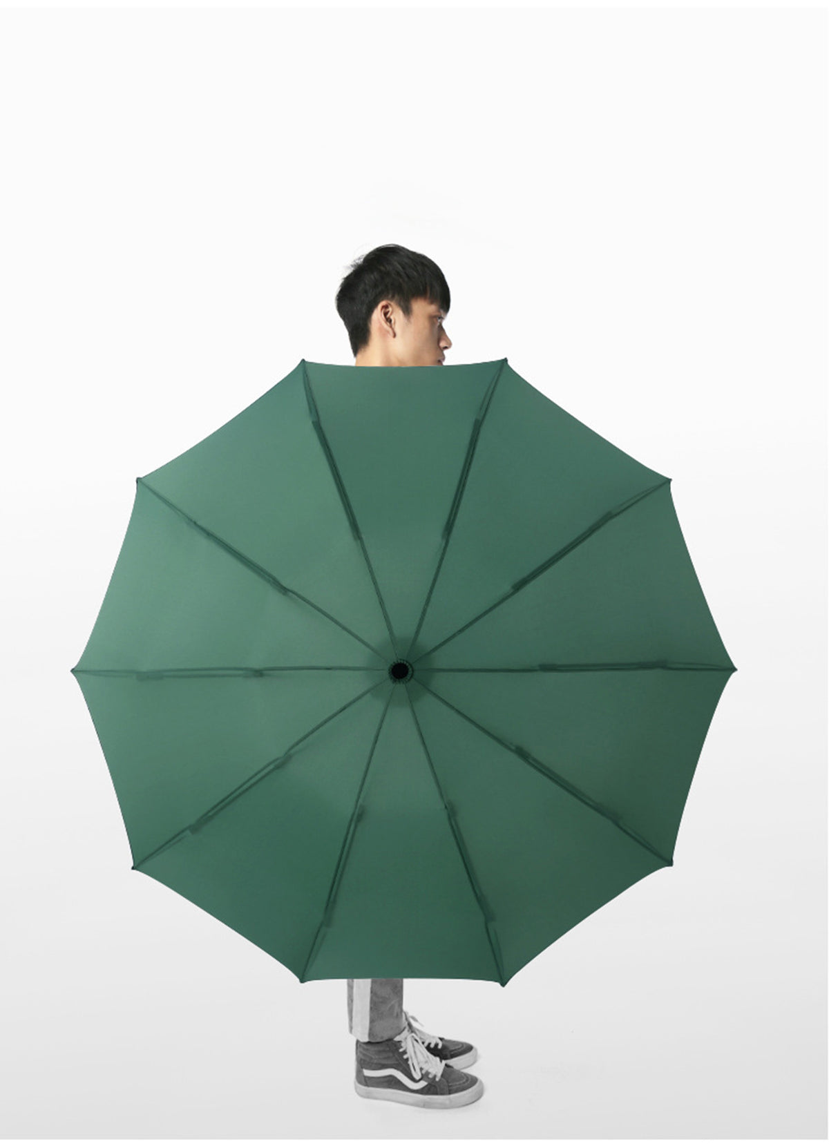 Customized Umbrellas, Reflective Safety Strip, Automatic Open, Reverse Folding Umbrella